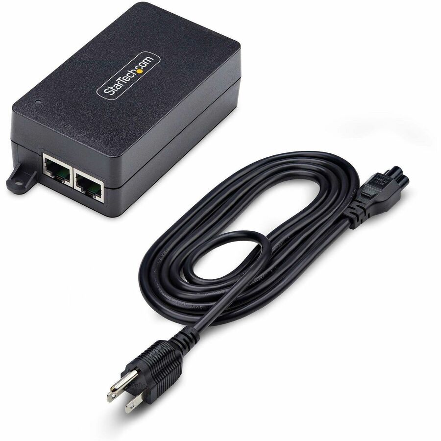 StarTech.com 1-Port 2.5GbE PoE+ Injector, Multi-Gigabit 10M/100M/1G/2.5G Ethernet, Midspan PoE/PoE+ (802.3af/802.3at), 30W, Unmanaged AF212C-POE-INJECTOR