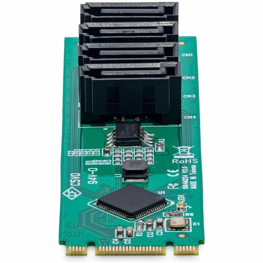 StarTech.com 4-Port M.2 to SATA Adapter Card, M.2 PCIe 3.0 to SATA HDD/SSD Expansion Card for Windows/macOS/Linux 4P-SATA-M2-ADAPTER