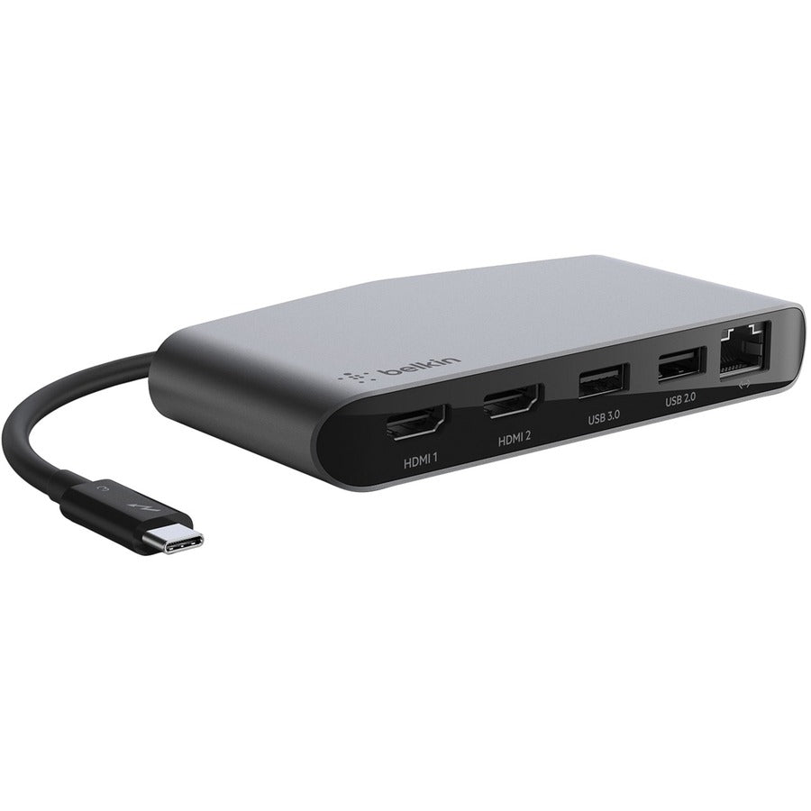 Belkin Mini Thunderbolt 3 Laptop Docking station - MacOS and Windows - Dual 4k Display @60Hz F4U098BT