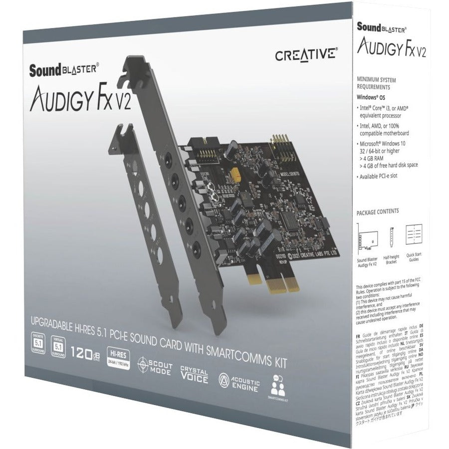 Sound Blaster Audigy Fx V2 Sound Card (with Full Height I/O Bracket) 70SB187000000