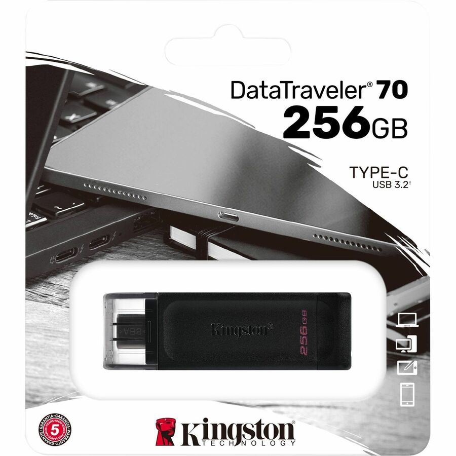 Kingston DataTraveler 70 256GB USB 3.2 (Gen 1) Type C Flash Drive DT70/256GBCR