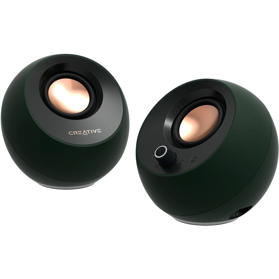 Creative Pebble Pro 2.0 Portable Bluetooth Speaker System - 10 W RMS - Alpine Green 51MF1710AA001