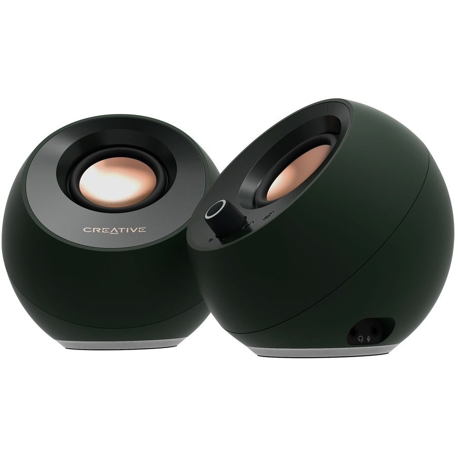 Creative Pebble Pro 2.0 Portable Bluetooth Speaker System - 10 W RMS - Alpine Green 51MF1710AA001