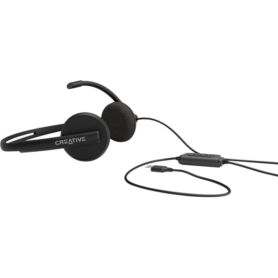 Creative HS-220 USB Headset with Noise-Cancelling Mic and Inline Remote 51EF1070AA001