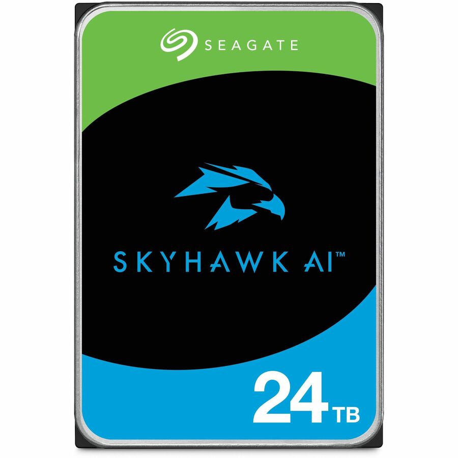 Seagate SkyHawk AI ST24000VE002 24 TB Hard Drive - 3.5" Internal - SATA (SATA/600) - Conventional Magnetic Recording (CMR) Method ST24000VE002