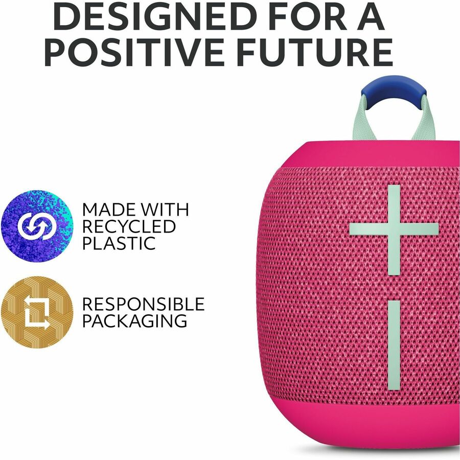 Ultimate Ears WONDERBOOM 4 Portable Bluetooth Speaker System - Hyper Pink 984-001878