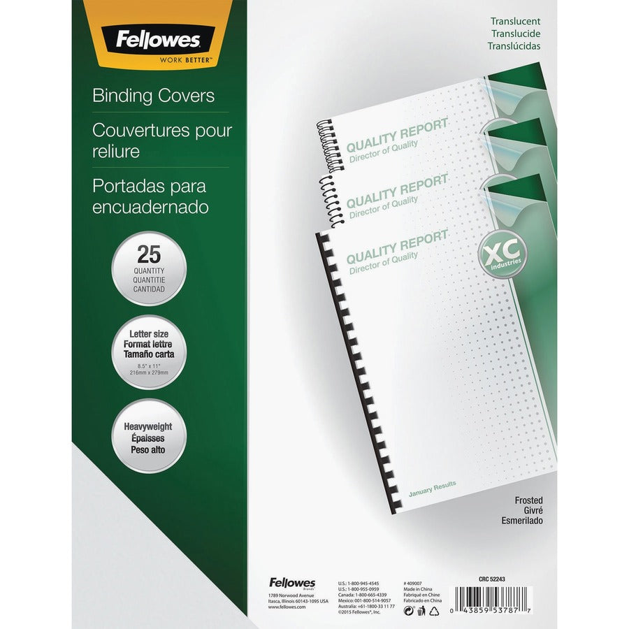 Fellowes Futura Frosted Presentation Covers 5224301