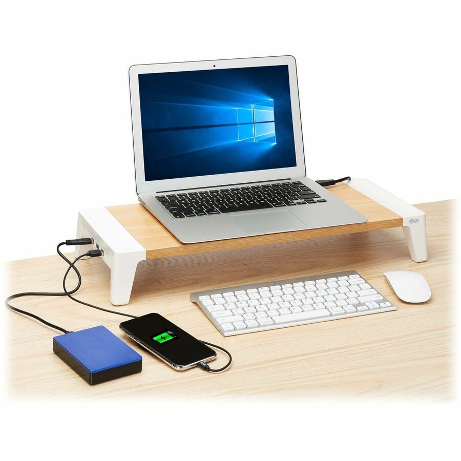 Tripp Lite by Eaton Monitor Riser for Desk - Wood Top, USB-A Charge and Data Ports MR229USB