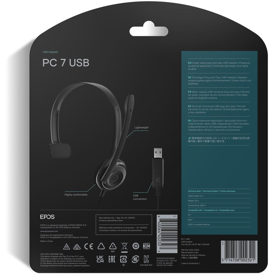 EPOS PC 7 USB Headset 1000431