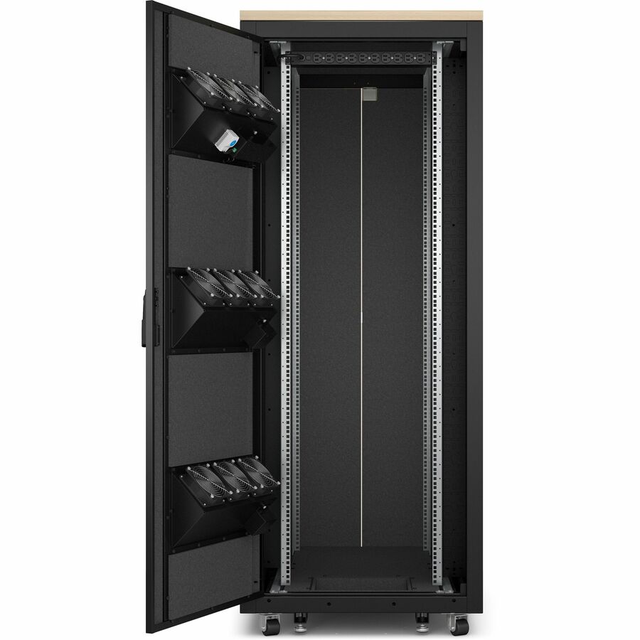 APC by Schneider Electric NetShelter Soundproof, 38U, Server Rack Enclosure, 120V, Maple AR4038LA