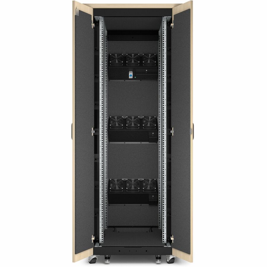 APC by Schneider Electric NetShelter Soundproof, 38U, Server Rack Enclosure, 120V, Maple AR4038LA