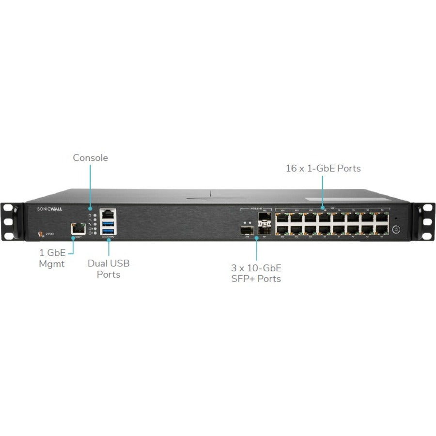 SonicWall NSA 2700 Network Security/Firewall Appliance 02-SSC-8658