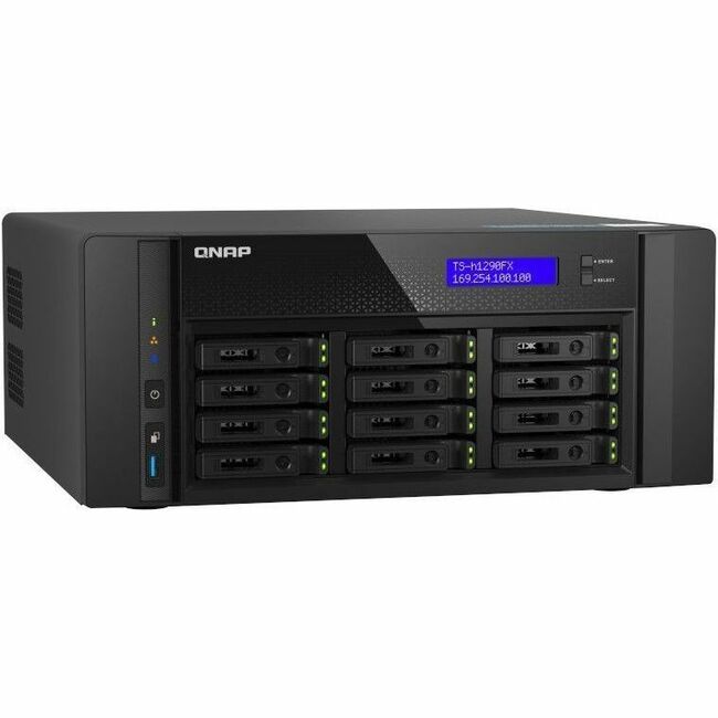 QNAP TS-h1290FX-7302P-128G SAN/NAS Storage System TS-H1290FX-7302P-128G-US