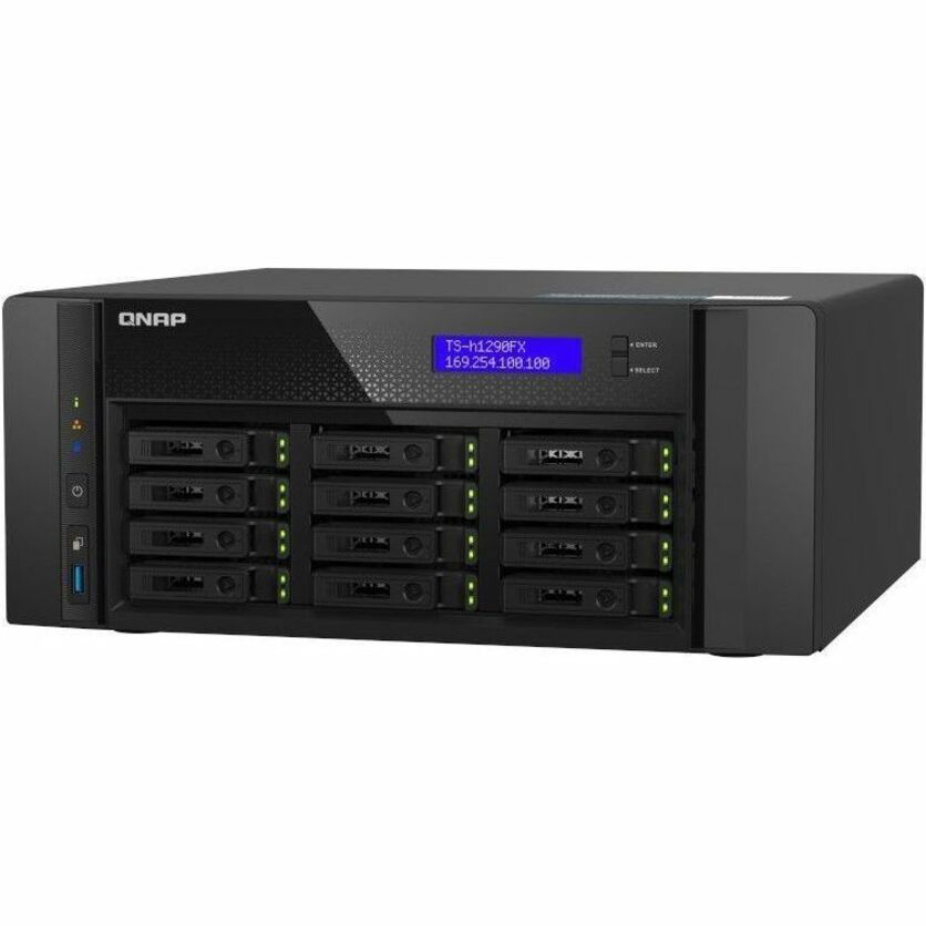 QNAP TS-h1290FX-7302P-128G SAN/NAS Storage System TS-H1290FX-7302P-128G-US