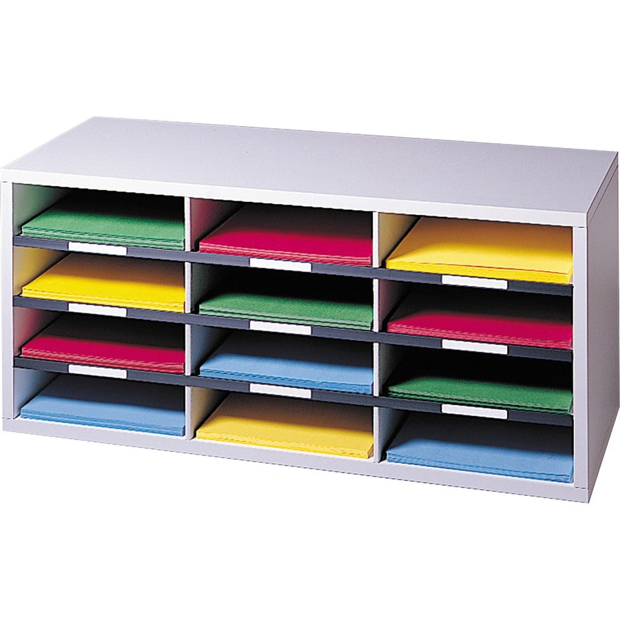 Fellowes 12-Compartment Sorter Literature Organizer 25004