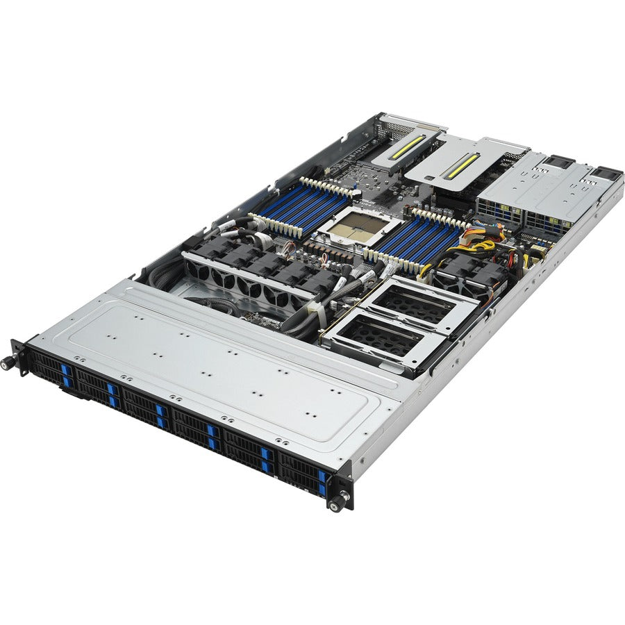 Asus RS500A-E12-RS12U-12W16B Barebone System - 1U Rack-mountable - Socket SP5 LGA-6096 - 1 x Processor Support - AMD RS500A-E12-RS12U-12W16B