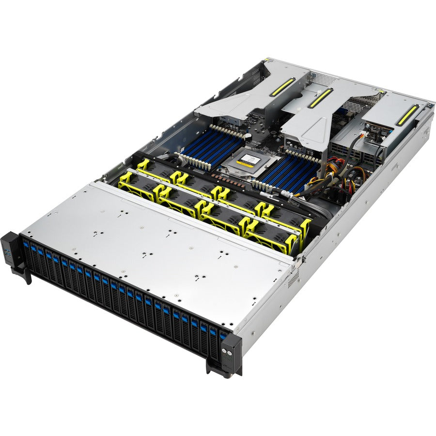 Asus RS520A-E12-RS24U-16W2RB Barebone System - 2U Rack-mountable - Socket SP5 LGA-6096 - 1 x Processor Support - AMD RS520A-E12-RS24U-16W2RB