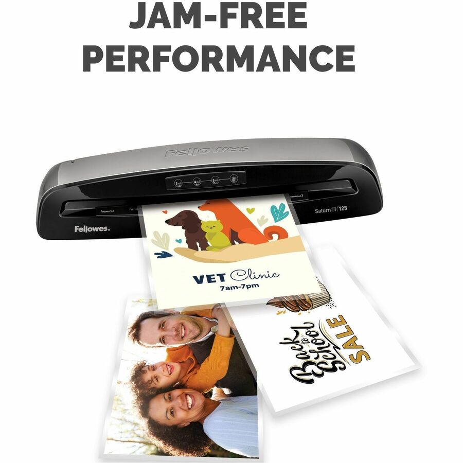 Fellowes Thermal Laminating Pouches - ImageLast&trade;, Jam Free, Letter, 3 mil, 100 pack 52454