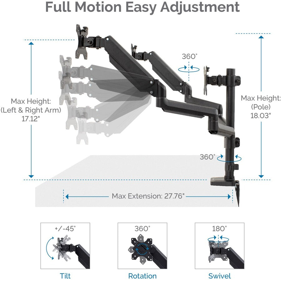 Fellowes Platinum Series Triple Monitor Arm 8042601