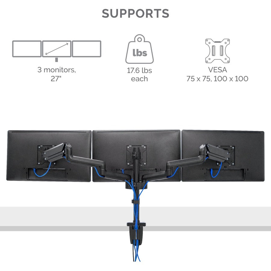 Fellowes Platinum Series Triple Monitor Arm 8042601