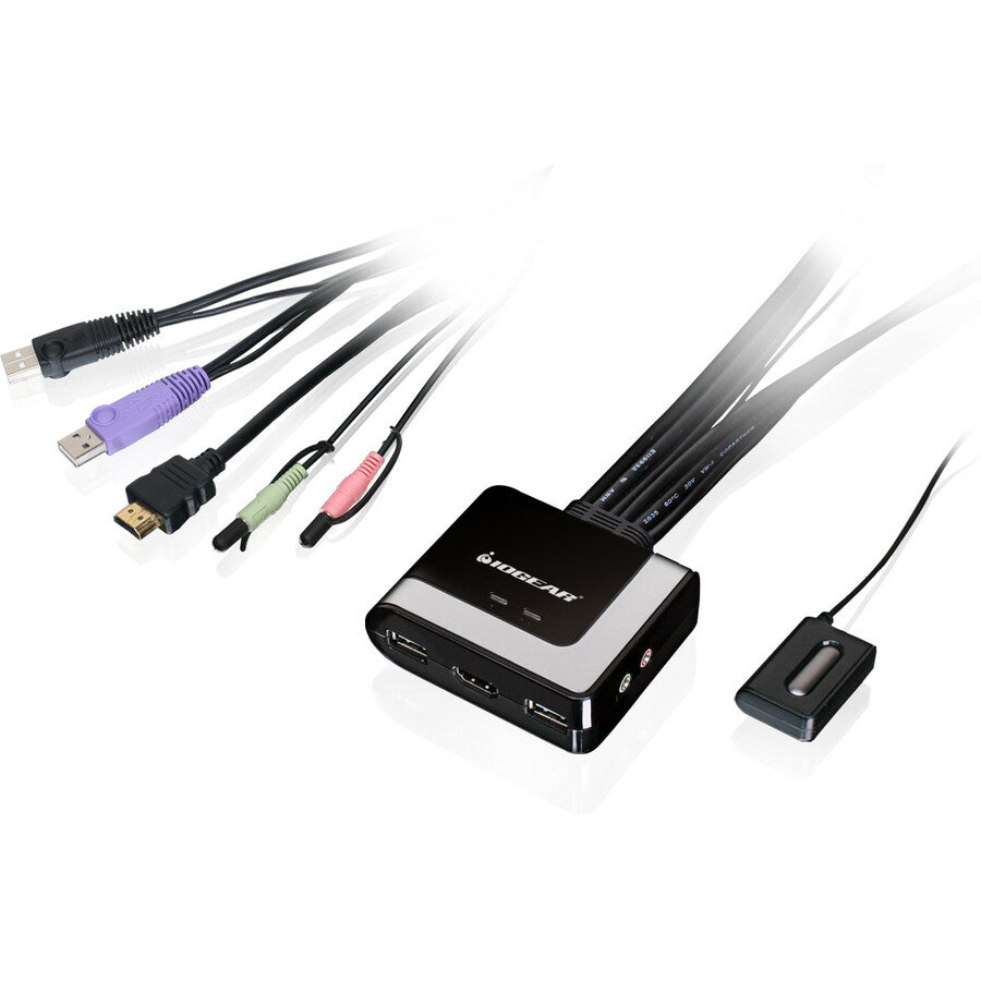 IOGEAR 2-Port HD Cable KVM with MiniDisplayPort Adapters Bundle GCS62HMDPKIT