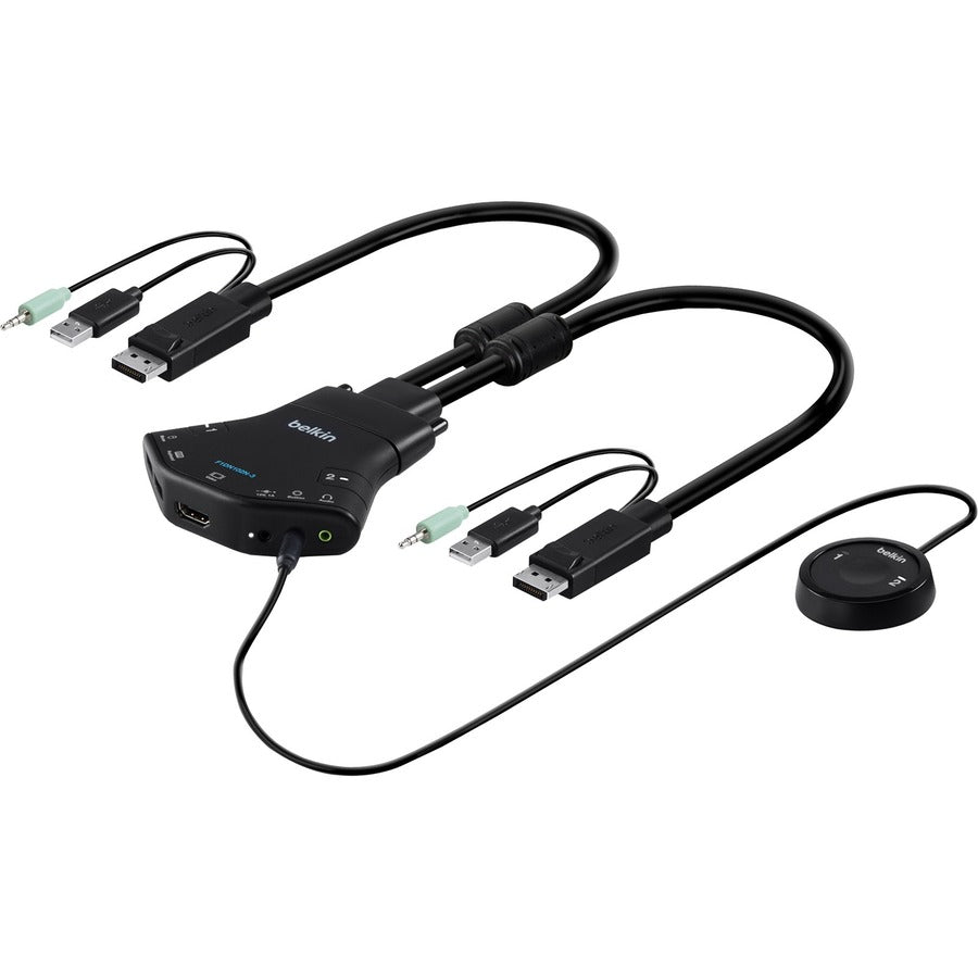 Belkin Secure 2-port Flip DP KVM with Audio, PP 3.0 F1DN102N-3