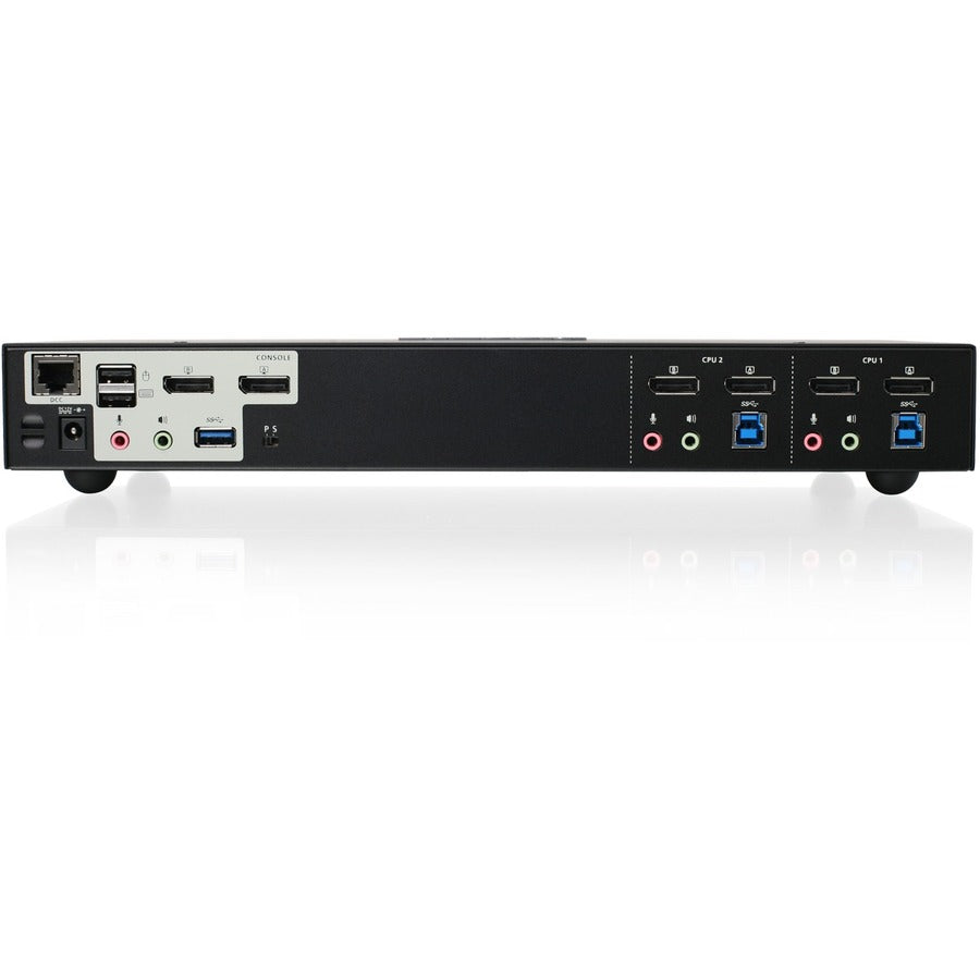 IOGEAR 2-Port 4K Dual View DisplayPort KVMP Switch with USB 3.0 Hub and Audio GCS1942NC