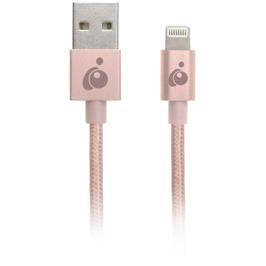 IOGEAR Charge & Sync Flip Pro+ -Reversible USB to Lightning Cable, 3.3ft (1m)-Rose Gold GAUL01-RG