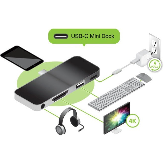 IOGEAR USB-C Mini Travel Dock GUD3C460