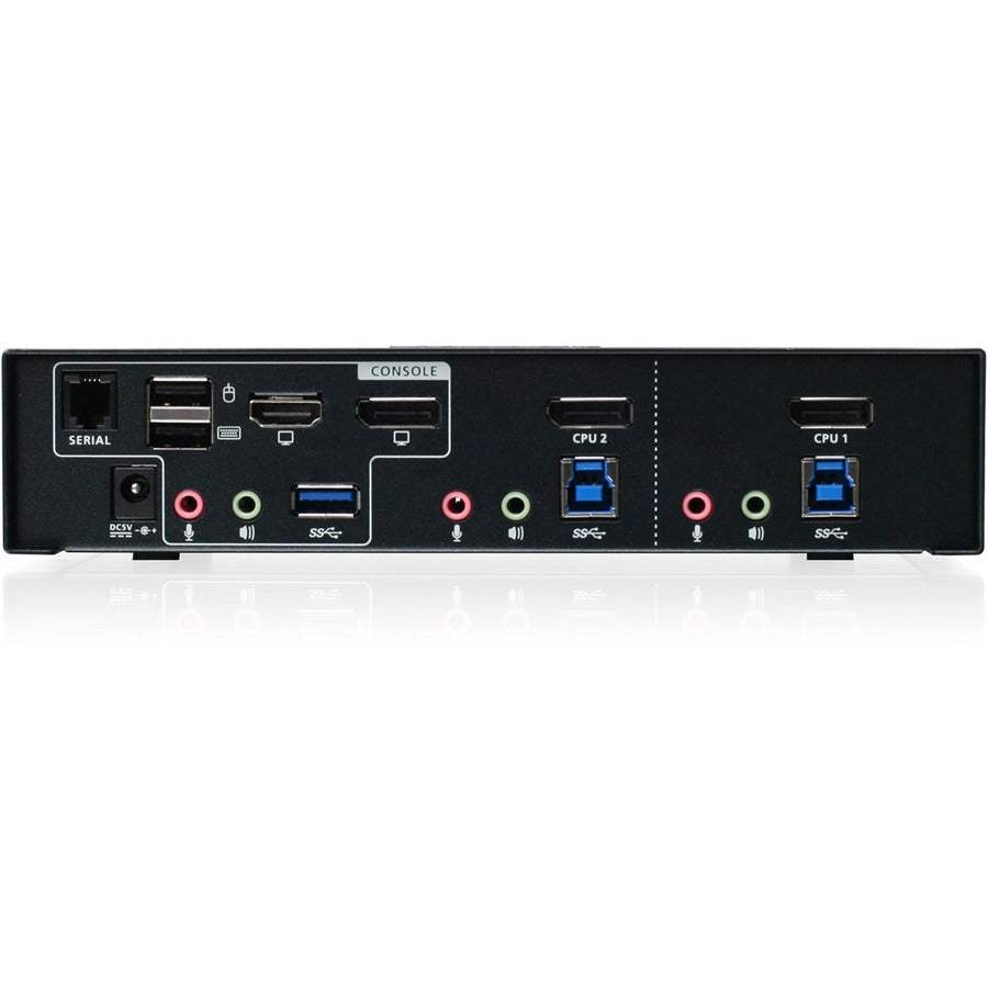 IOGEAR 2-Port 4K DisplayPort KVMP Switch with Dual Video Out and RS-232 GCS1932M