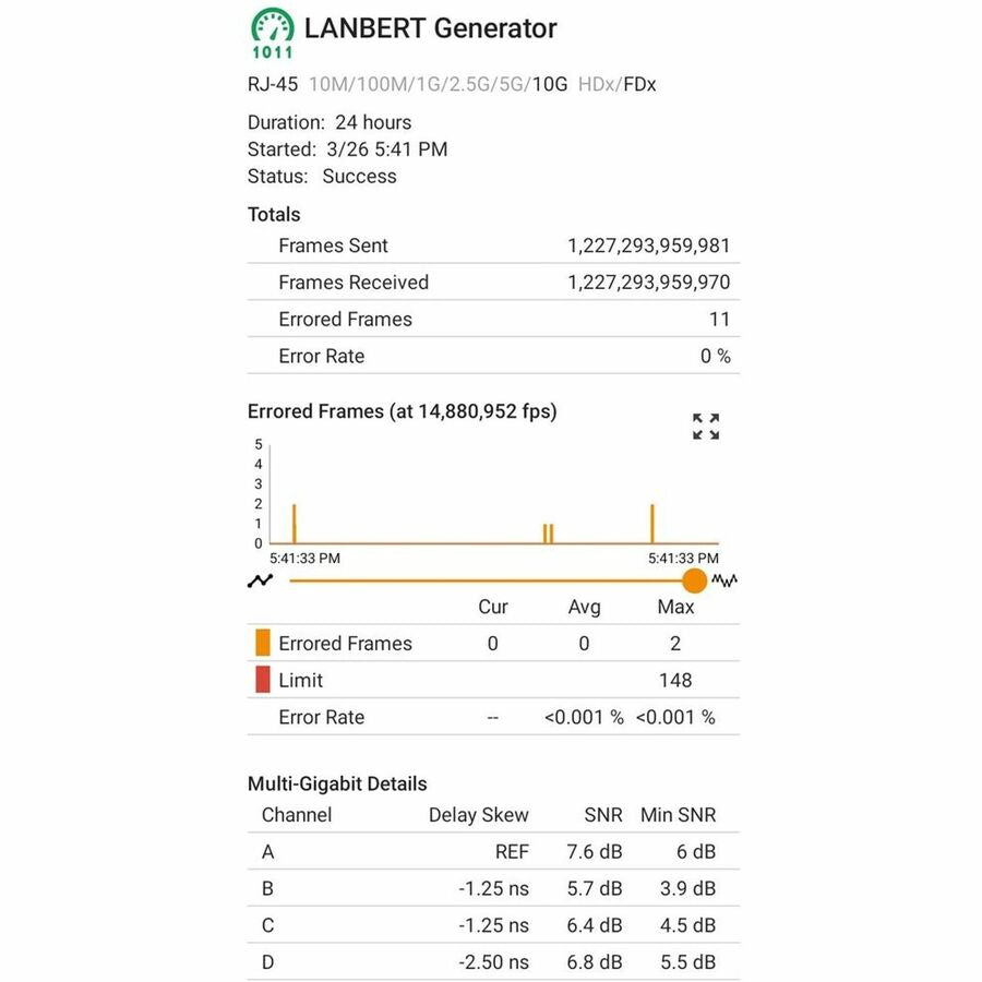 NetAlly LinkRunner LR10G-100 Network Testing Device LR10G-200