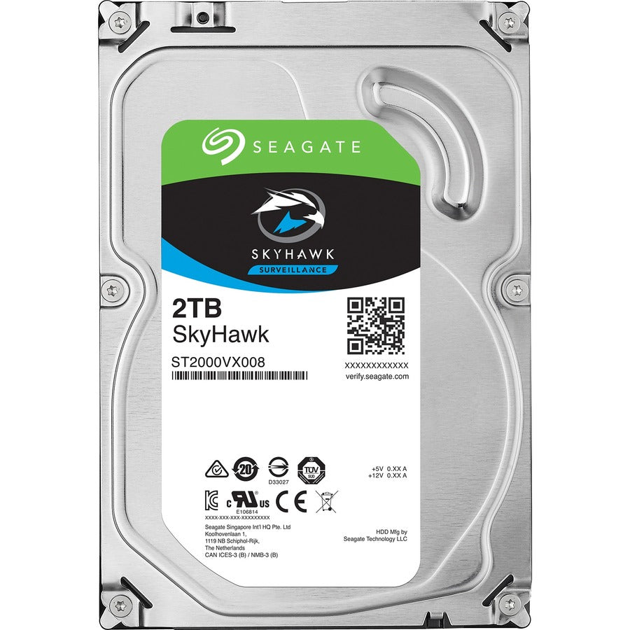 Seagate SkyHawk ST2000VX008 2 TB Hard Drive - Internal - SATA (SATA/600) ST2000VX008