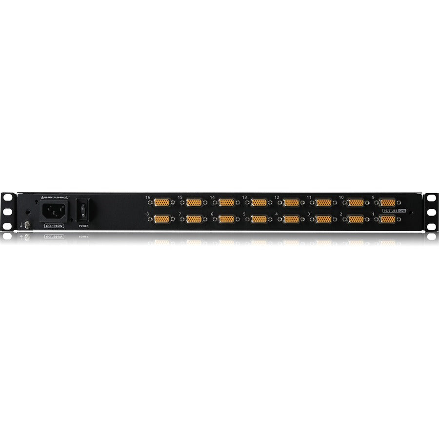 IOGEAR 18.5" Widescreen Short Depth 16-port LCD KVM Switch (TAA Compliant) GCL1916W