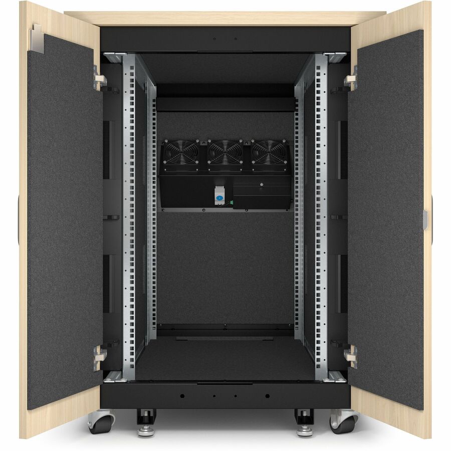 APC by Schneider Electric NetShelter Soundproof, 17U, Server Rack Enclosure, 120V, Maple AR4017A