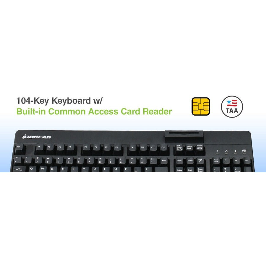 IOGEAR Integrated Keyboard/CAC Reader GKBSR202TAA