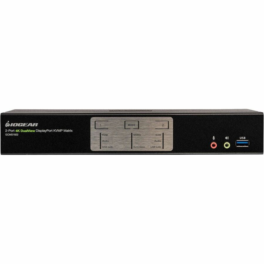 IOGEAR 2-Port 4K Dual View DisplayPort Matrix KVMP GCMS1922