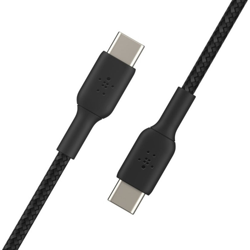 Belkin BoostCharge Braided USB-C to USB-C Cable (1 meter / 3.3 foot, Black) CAB004BT1MBK