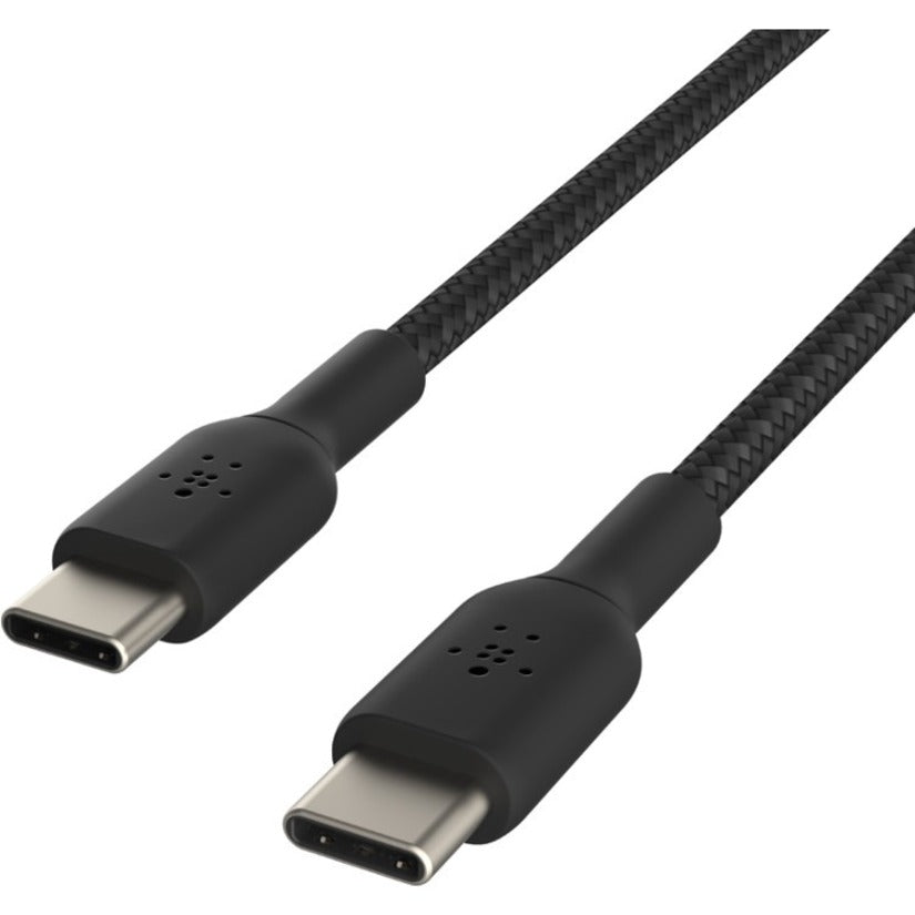 Belkin BoostCharge Braided USB-C to USB-C Cable (1 meter / 3.3 foot, Black) CAB004BT1MBK