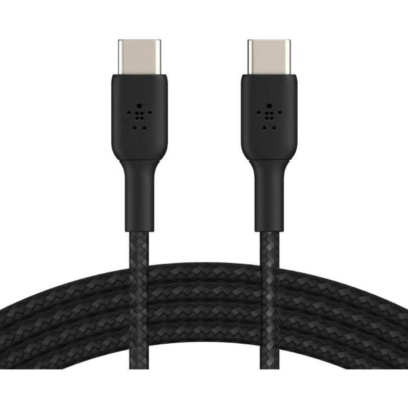 Belkin BoostCharge Braided USB-C to USB-C Cable (1 meter / 3.3 foot, Black) CAB004BT1MBK