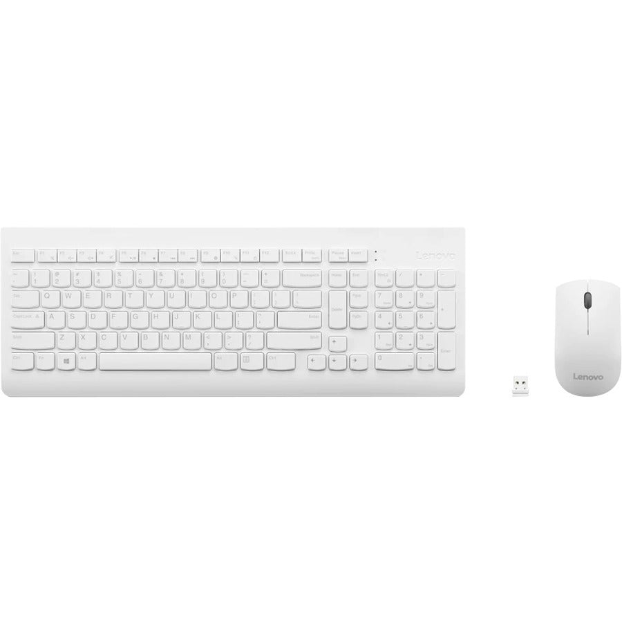 Lenovo 510 Wireless Combo Keyboard & Mouse (White) - US English (103P) GX30W75336