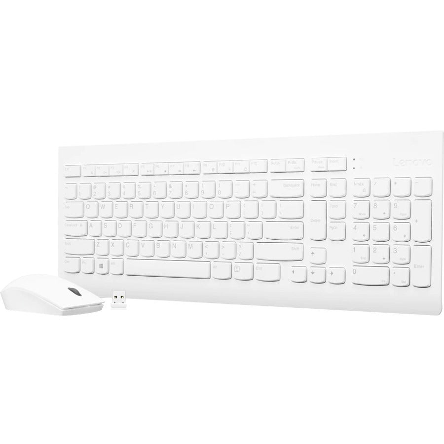 Lenovo 510 Wireless Combo Keyboard & Mouse (White) - US English (103P) GX30W75336