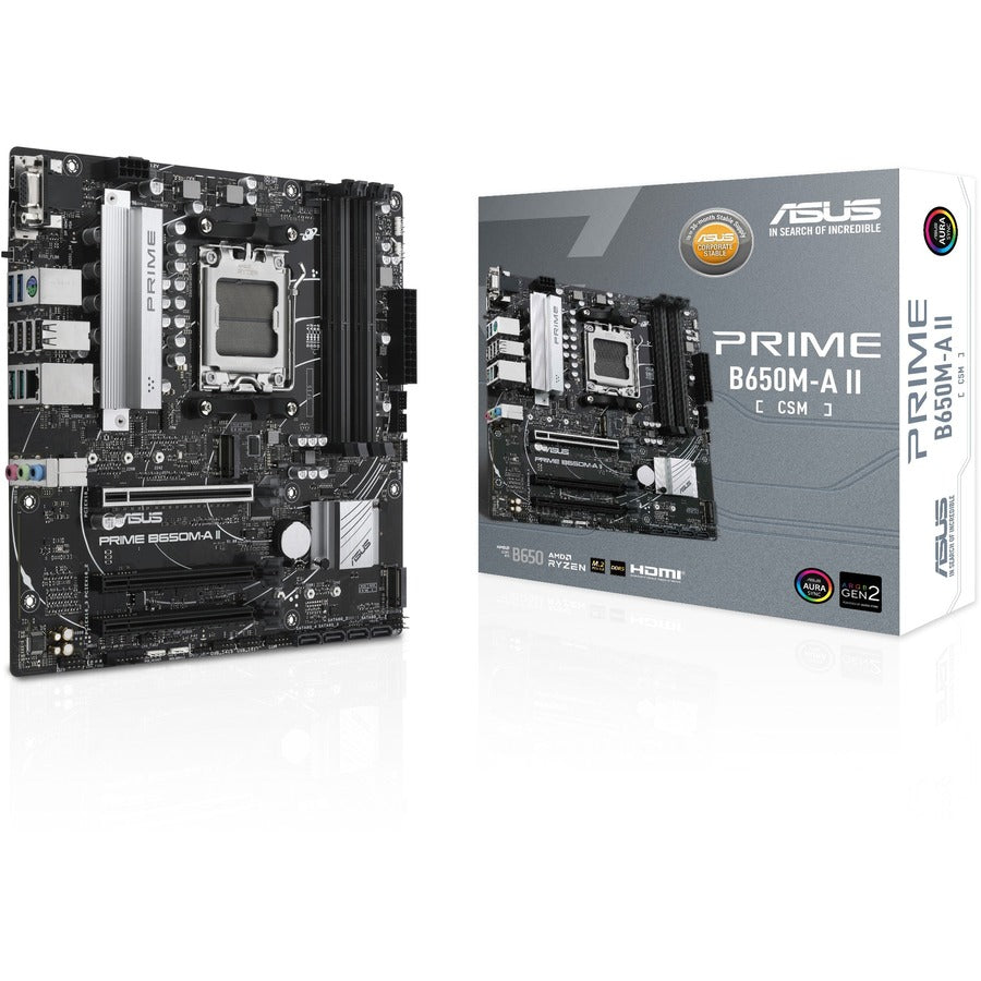 Asus Prime B650M-A II-CSM Gaming Desktop Motherboard - AMD B650 Chipset - Socket AM5 - Micro ATX PRIME B650M-A II-CSM