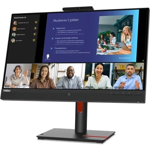 Lenovo ThinkVision T24v-30 24" Class Webcam Full HD LCD Monitor - 16:9 - Raven Black 63D8MAR3US