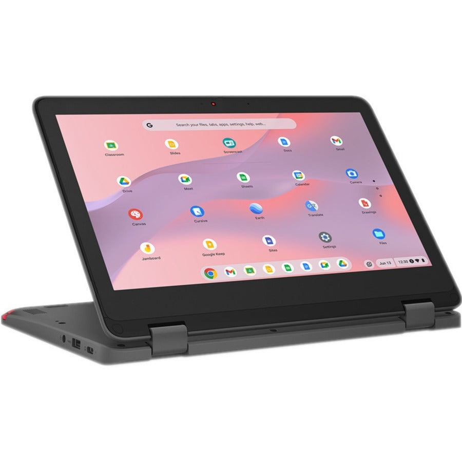 Lenovo 300e Yoga Chromebook Gen 4 82W20003US 11.6" Touchscreen Convertible 2 in 1 Chromebook - HD - Octa-core (ARM Cortex A76 + Cortex A55) - 4 GB - 32 GB Flash Memory - English Keyboard - Graphite Gray 82W20003US