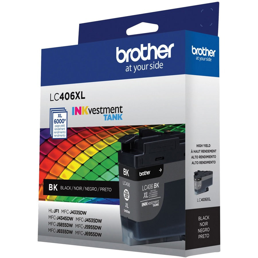 Brother INKvestment LC406XLBK Original High Yield Inkjet Ink Cartridge - Single Pack - Black - 1 Each LC406XLBKS