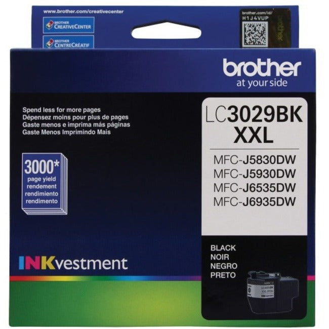 Brother Original Extra High Yield Inkjet Ink Cartridge - Single Pack - Black - 1 Each LC3029BKS