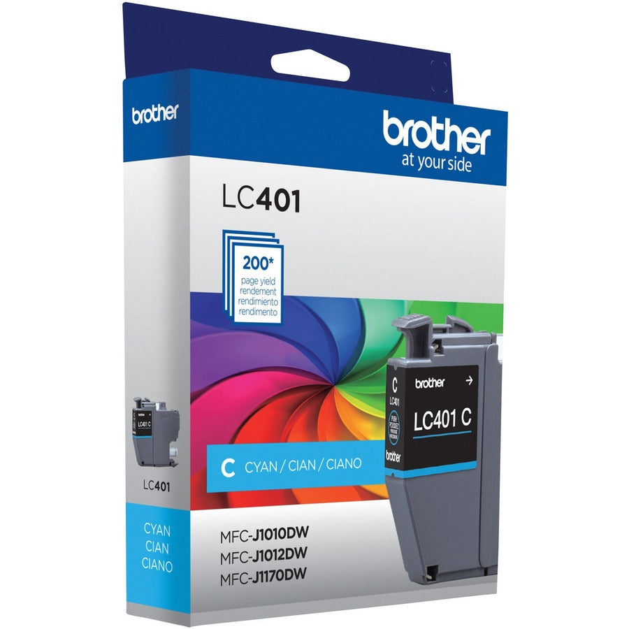 Brother LC401CS Original Standard Yield Inkjet Ink Cartridge - Single Pack - Cyan - 1 Pack LC401CS