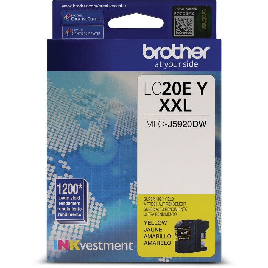 Brother INKvestment LC20EYS Original Super High (XXL Series) Yield Inkjet Ink Cartridge - Yellow Pack LC20EYS