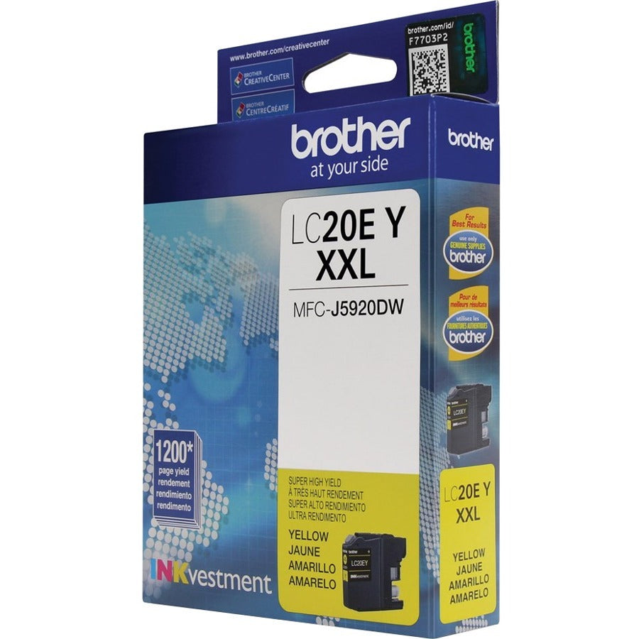 Brother INKvestment LC20EYS Original Super High (XXL Series) Yield Inkjet Ink Cartridge - Yellow Pack LC20EYS