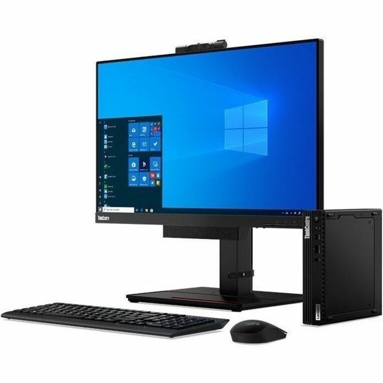 Lenovo ThinkCentre M75q Gen 2 11JN0089US Desktop Computer - AMD Ryzen 5 PRO 5650GE - 16 GB - 256 GB SSD - Tiny - Black 11JN0089US